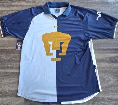 Nike Pumas UNAM 01/02 Futbol Soccer Jersey Mens Size Large Campos Vintage Rare - Image 1 of 4