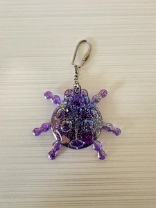 Vintage Ultra Rare Lisa Frank Iridescent Glitter Lady Bug 90's Keychain - Bild 1 von 5