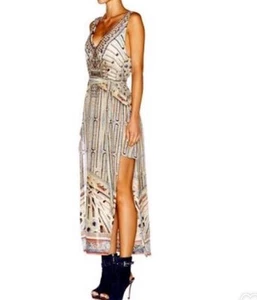 Camilla Dress Size 1 8-10 /US 4-6 Byzantine Realms Overlay 100% Silk Midi - Picture 1 of 23