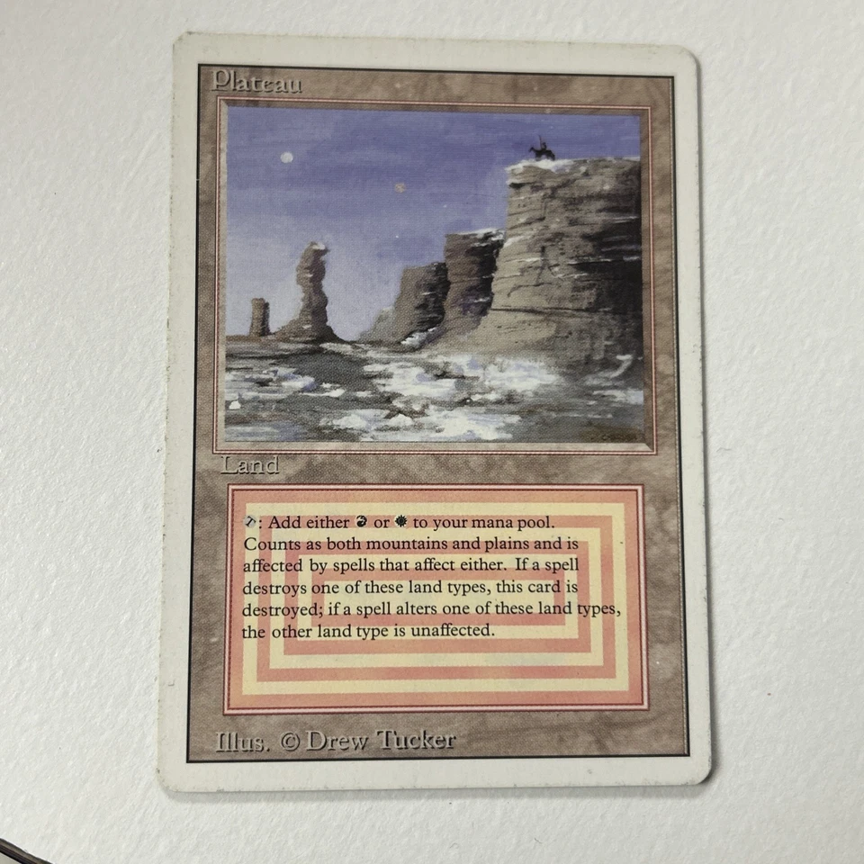 Magic the Gathering 1994 Plateau Revised Edition Rare Dual Land English - Image 1 of 2