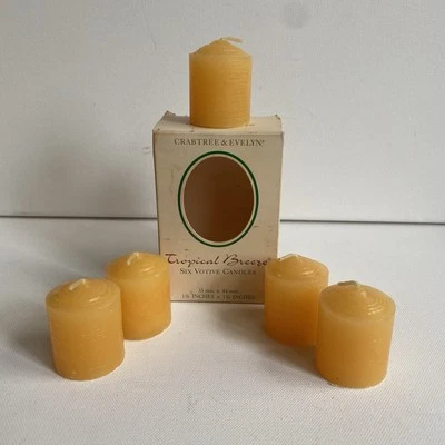 Paquete de 5 velas votivas fragantes vintage Crabtree & Evelyn Tropical Breeze Foto 1 de 3