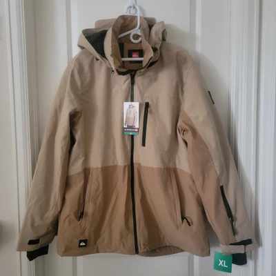 Quiksilver Men's Snow Jacket Tan Size XL NWT - Imagem 1 de 4