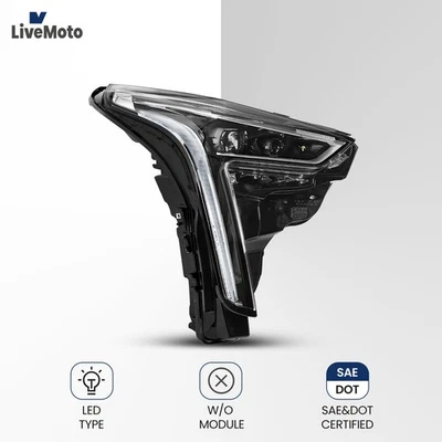 For 2019-2021 Cadillac CT6 Passenger Side LED Headlight With Cornering Lamp Foto 1 de 4