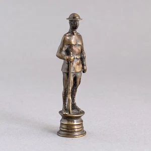 Miniature WW1 SOLDIER Tommy PIPE TAMPER and/or MINIATURE SCULPTURE Signed - Picture 1 of 7