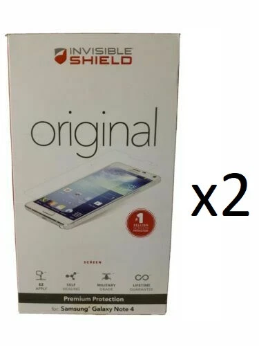 Lot Of 2 Zagg Shield Original Screen Protector For Samsung Galaxy Note 4 - Image 1 of 3