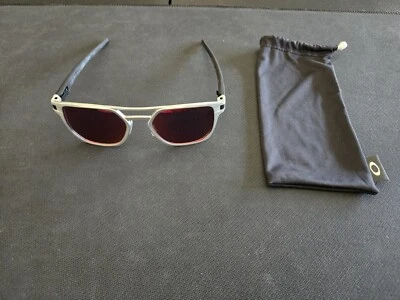 Oakley Latch Alpha Matte Silver Frame / Torch Iridium Lenses SKU OO4128-0253 - Image 1 of 4