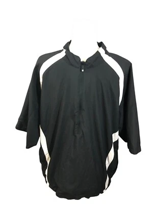 FootJoy Golf Mens Windbreaker Jacket Black And White Large - Image 1 of 4