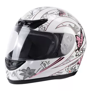 Motorcycle Butterfly Flip Up Full Face Street Dirt Bike Adult Helmet DOT S M L - Picture 1 of 14