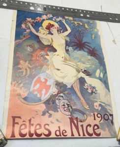 Vintage Poster Fetes' de Nice 1907 Festival Advertisement Reproduction Print - Picture 1 of 12