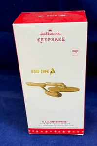 Star Trek Hallmark Ornament 2016 ~ Gold Enterprise Pilot Version 50th Anniv ~NIB - Picture 1 of 5