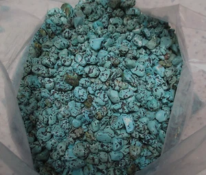 Lite Blue TURQUOISE NUGGETS 1 oz UNDRILLED 4mm to 10mm Sonoran Hill Mine - Picture 1 of 4