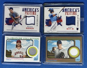 2022 4-Card MLB Patch Lot🔥Bobby Witt Jr ROOKIE🔥Walker Buehler🔥