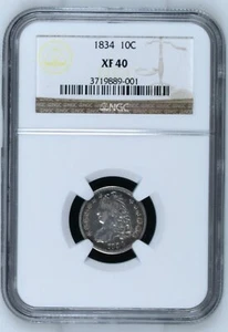 1834 P Capped Bust Dimes NGC XF-40 - Picture 1 of 2