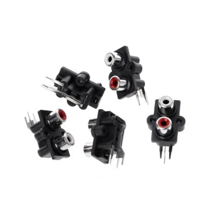 5 Pcs PCB Mount 2 Position Stereo o Video Jack RCA Female Connector - Image 1 of 4