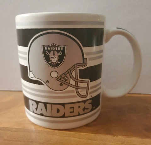Vintage Oakland Raiders Coffee Cup Mug PAPEL Officially Licensed NFL Las Vegas Cover