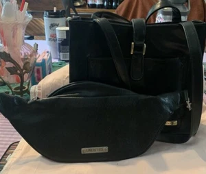 Vintage Lot Of 2 Black Leather Designer Purse Fannie Pack. SEE PICS/DESC!! - Picture 1 of 22