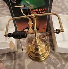 Vintage Bankers Solidn Brass Desk Lamp, No Shade, Box, Small Crack