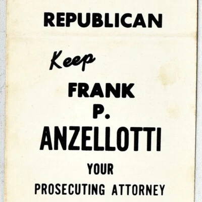 1960er Frank P Anzellotti Mahoning County Staatsanwalt Youngstown Ohio - Bild 1 von 4