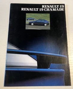Notice Commerciale RENAULT 19 & Chamade avec Teintes- Septembre 1990 - Bel Etat. - Imagen 1 de 6