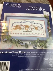 Candamar Designs Counted Cross Stitch 60460 Bunny Babies’ Sweet Dreams 2001 NIP - Picture 1 of 3