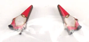 Garden Gnome Stud Earrings Stainless Steel & Wood NEW 3 Ducks & a Quack Handmade - Picture 1 of 4