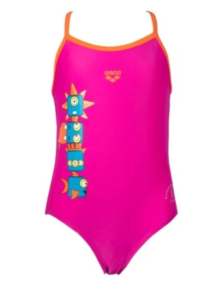 ARENA KG GILL Kids Mädchen BADEANZUG Einteiler Pink Gr.98 Neu