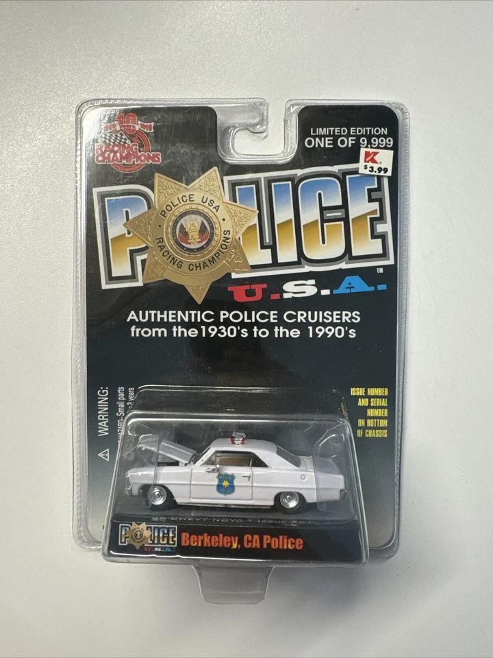 Racing Champions Police USA 92 Chevy Caprice Oak Brook Terrace IL #104 MOC 1999