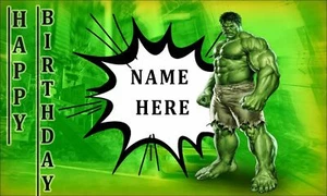 Happy Birthday Banner 180cm x 60cm , Personalized Banner - Picture 1 of 11