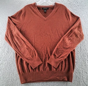 Banana Republic Sweater Mens Large Brown/Red Luxury Blend Silk Cashmere Cotton - Picture 1 of 10