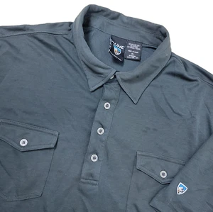 Polo Kuhl Hombre XL Negro Elástico Manga Corta 2 Bolsillos Exterior - Imagen 1 de 6