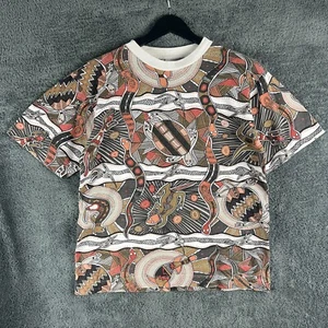 Vintage Gooses T-Shirt Australian Aboriginal Art T-Shirt Womens Medium 90s Funky - Picture 1 of 9