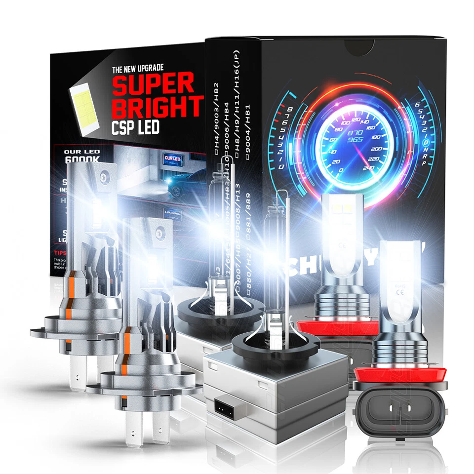 PARA MERCEDES-BENZ SL63 AMG 2009-2012 6x Combo Faro LED Bombillas altas/bajas + Lámpara antiniebla Foto 1 de 4