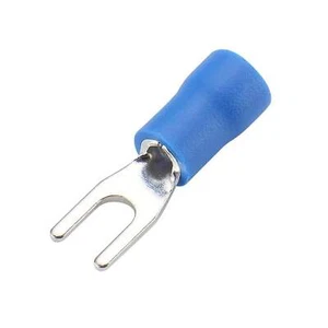 CABAC Terminal Fork Forked Spade 3mm Blue FS2-3 100pcs - Picture 1 of 6