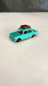 Vintage Matchbox Series No. 56 Fiat 1500 W/ Brown Luggage Teal Lesney England - Picture 1 of 8