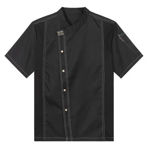 Unisex Men's Chef Coat Jacket Women Kitchen Cooking Work Chef Shirt Tops Uniform - Picture 1 of 83