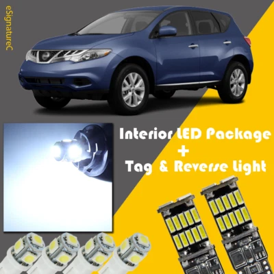 Paquete de 14 luces interiores LED blancas + retroceso para Nissan Murano 2009-2014 Foto 1 de 4