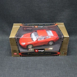 Red Porshe Carrera 911 1/24Th Scale Die Cast Model Burago Italy 1997 In Box - Picture 1 of 5