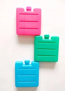 3pk Small Mini Freezer Blocks Ice Packs For Picnic Cooler Bags Kids Lunch Box  - Picture 1 of 9