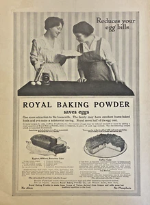 Royal Baking Powder 1917 Recetas de anuncios de colección 9x12" + Anuncio de neumáticos Miller en reverso - Imagen 1 de 2