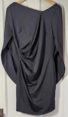 Vestido Symphony para mujer talla M negro acanalado sin mangas capa mini ceñido al cuerpo Foto 1 de 4