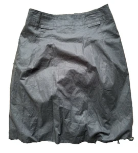 Akris Punto Pencil Skirt Navy Blue Cotton wide belt loops Size 6 Bin-K - Picture 1 of 4