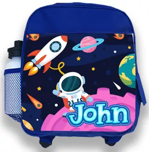 Personalised Kids Backpack Any Name Spaceman Boys Childrens School Bag 1 - Picture 1 of 4