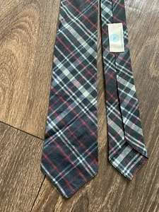 Raro Vintage J. Corbata Preppy Press para hombre a cuadros 100 % algodón 51” - Imagen 1 de 11