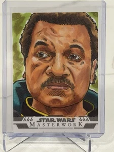 2024 Topps Star Wars Masterwork- Lando Calrissian Sketch # 1/1 By Tom Amiel - Picture 1 of 2