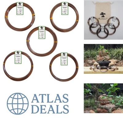 Juego de cables de entrenamiento para bonsái de aluminio anodizado - 5 tamaños, 147 pies en bolsa de lona Foto 1 de 4