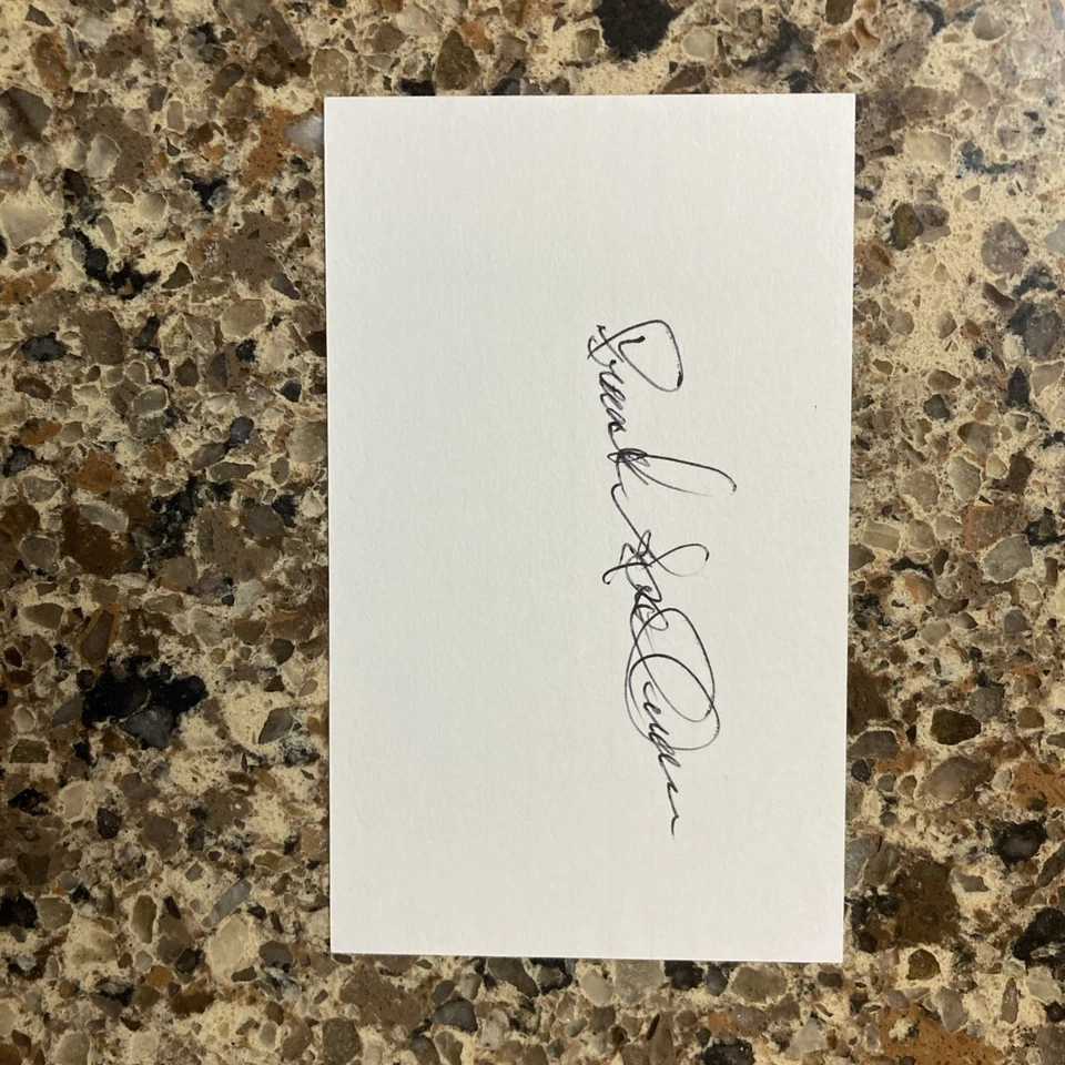 Frank Spellman Signed 3x5 Index Card 1948 Olympic Gold Weightlifting  - Image 1 of 1