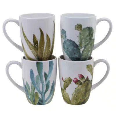 Cactus Verde 22 OZ Taza Gráfica Verde (Juego de 4) Foto 1 de 4