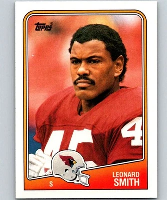 1988 Topps #257 Leonard Smith Phoenix Cardinals Rookie - Image 1 of 2