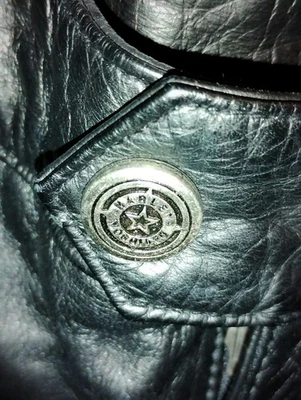 HARLEY DAVIDSON women's 12/40 black white genuine leather pants 4 pocket 2003 - Image 1 of 4