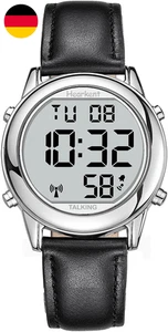 Hearkent Herren Sprechende Uhr Deutsch Ankündigung,Senioren Armbanduhr Sehbehind - Bild 1 von 12